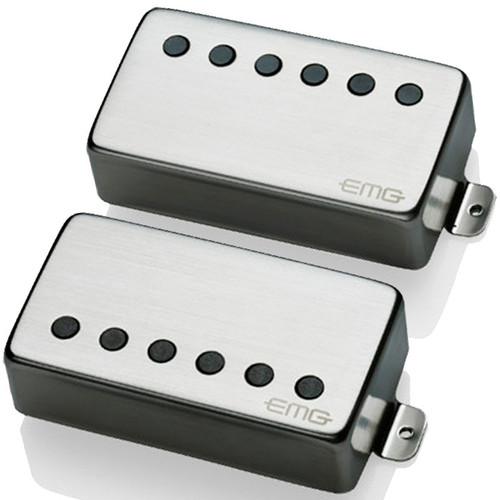 EMG 57-7H/66-7H Alnico V Active 7 String Humbucker set brushed ...