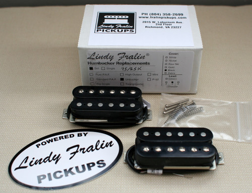 Lindy Fralin Unbucker Humbucker stock set, 3 conductor - black