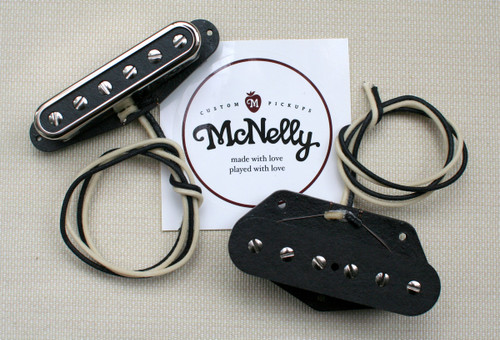 McNelly Pickups T-Bar P90 Style Tele Pickup set - nickel