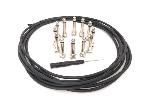 Emerson Custom DIY Solderless Pedalboard Cable Kit - 12' cable / 12 right angle ends