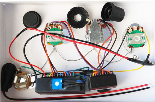 Bartolini HR-3.4 Pre-Wired 3 Band EQ Stacked  Vol, Stacked Treb / Bass, 2 Freq Push/Pull Mid