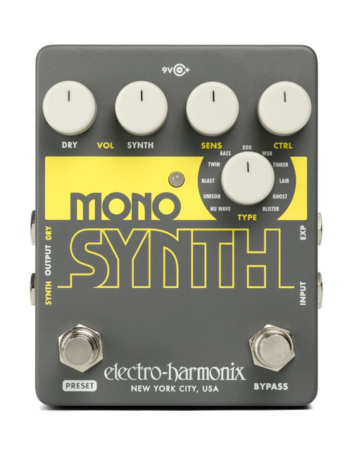 ベース ELECTRO-HARMONIX BASS MONO SYNTH Electro-Harmonix Bass Mono Synth Synthesizer Pedal | Sweetwater