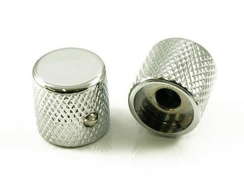 ObsidianWire Big Knurl Brass Knobs for Tele / P Bass - chrome ObsidianWire Big Knurl Brass Knobs for Tele / P Bass - chrome
