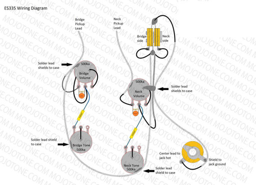 Mojotone Pre-Wired ES-335 Guitar Wiring Harness