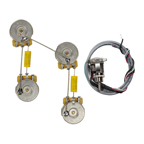 Mojotone Pre-Wired Les Paul Long Shaft Wiring Harness