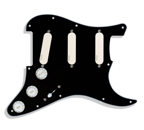 EMG DG20 David Gilmour Signature Prewired Pickguard & Pickup system - black / ivory EMG DG20 David Gilmour Signature Prewired Pickguard & Pickup system - black / ivory