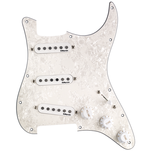 DiMarzio Richie Kotzen Strat Replacement Loaded pickguard - pearl white