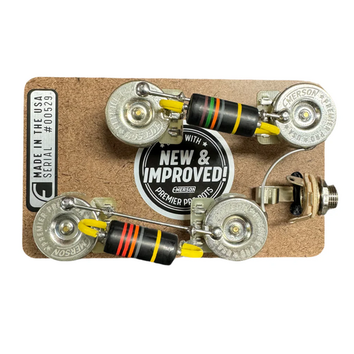 Emerson Custom Les Paul Long Shaft 3/4" Prewired Kit - Premier Pro 500K Pots Emerson Custom Les Paul Long Shaft 3/4" Prewired Kit - Premier Pro 500K Pots