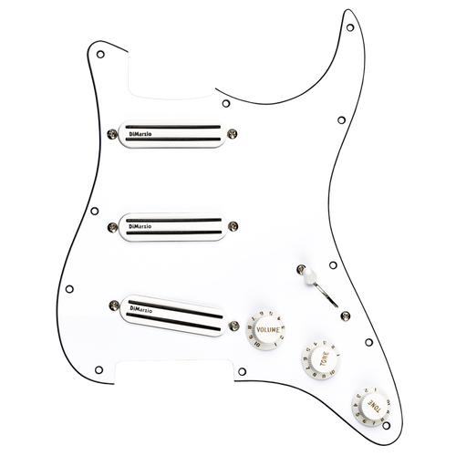DiMarzio Billy Corgan Strat Replacement Loaded pickguard - white