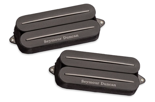 Seymour Duncan Black Winters Rails 7-String Humbucker set - black / black rails