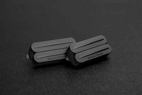 Seymour Duncan Black Winters Rails 7-String Humbucker set - black / black rails
