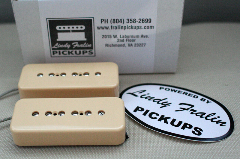 Lindy Fralin Hum Canceling P90 Soapbar Stock Pickup set - cream