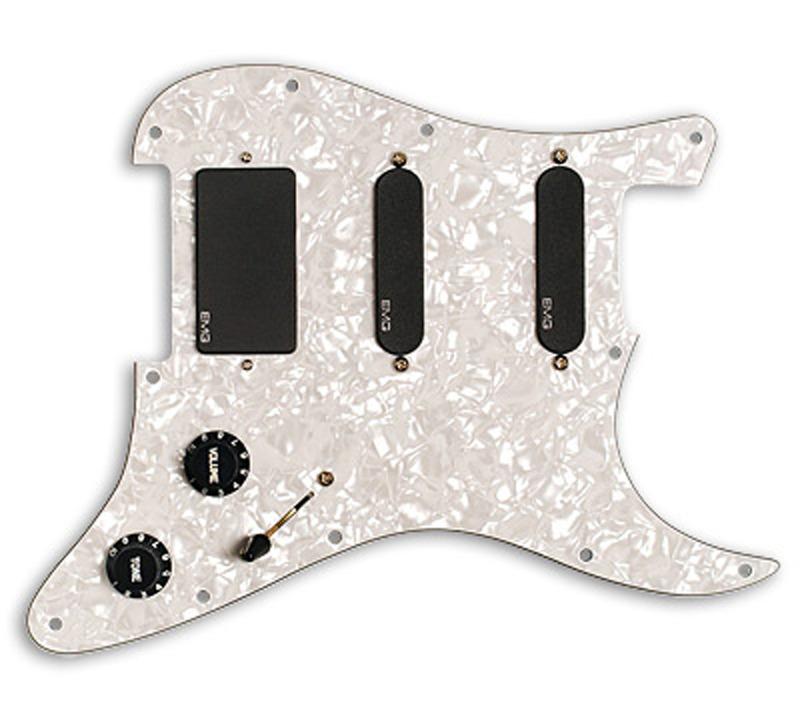 EMG KH20 Kirk Hammett S / S / 81 Prewired Pickguard / Pickup set white pearloid / black