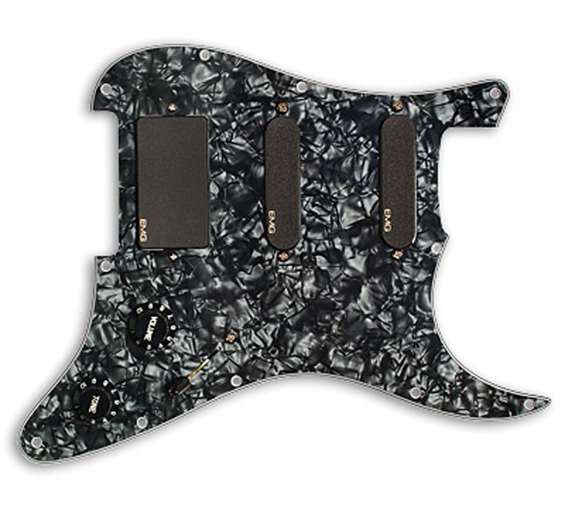 EMG SL20 Steve Lukather SLV / SLV / 85 Prewired Pickguard / Pickup set - black pearloid / black