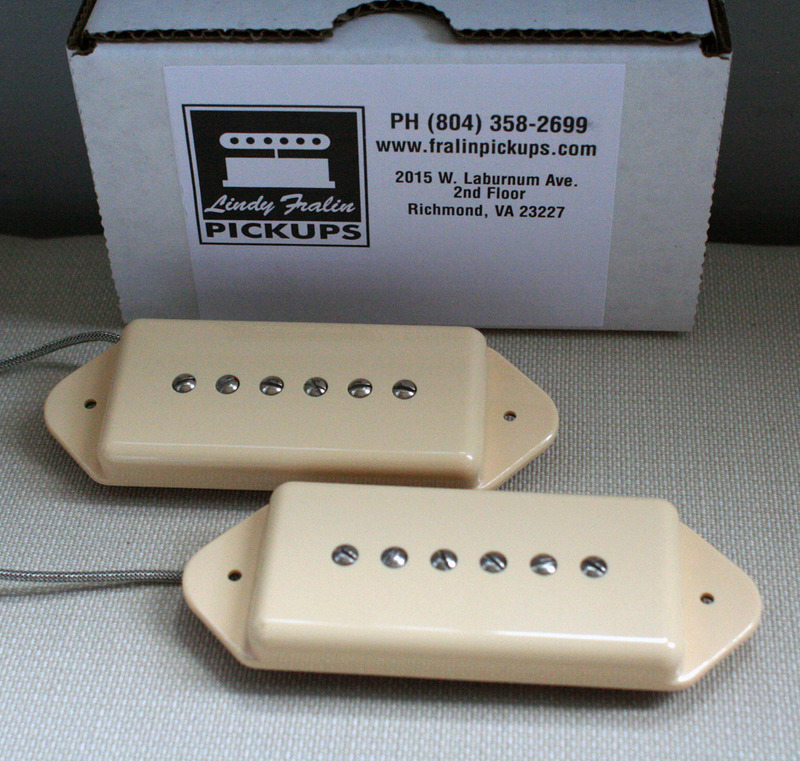 Lindy Fralin P90 Dog Ear Stock Pickup set - cream
