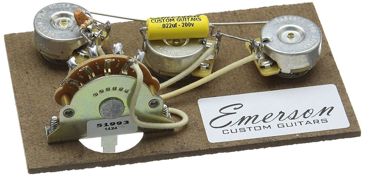 Emerson Custom Strat 5-Way Prewired Kit - 500k pots - Macdaddy Music