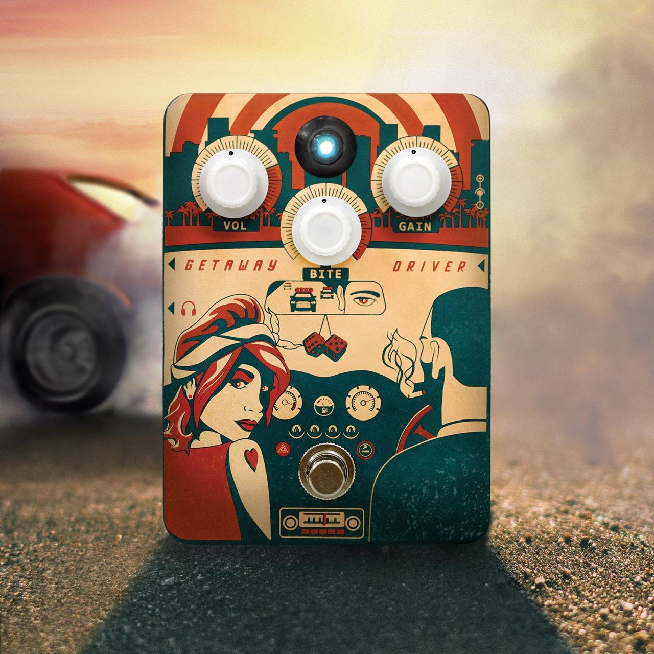 Orange Getaway Driver Overdrive & CabSim pedal - Macdaddy Music