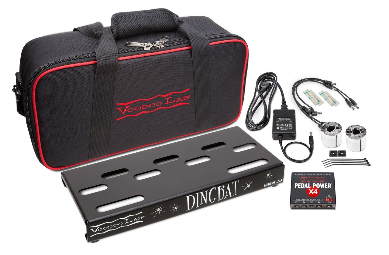 Voodoo Lab Dingbat Tiny Pedalboard w/ Pedal Power X4 Power Supply
