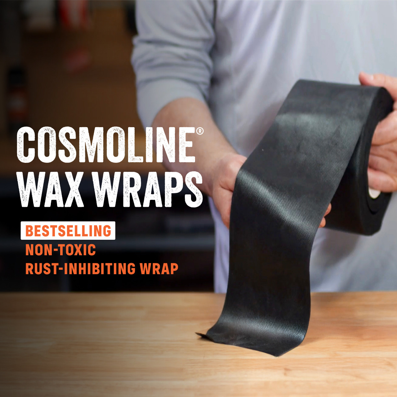 Cosmoline Rust-Inhibiting Wax Wrap #714  - Impregnated with Wax, Very Tacky & Self-Adhering