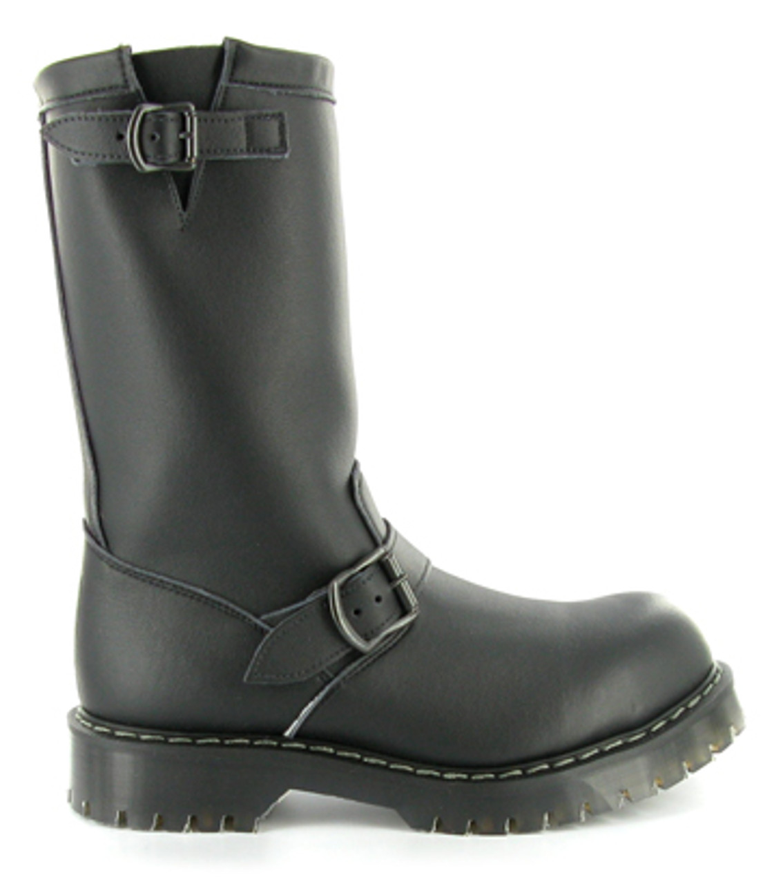 steel toe engineer boots black