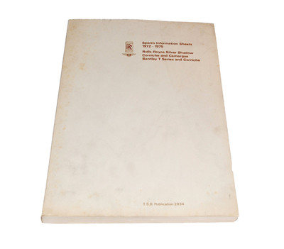 Spares Information Sheets (TSD2934)