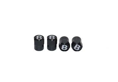 Black Valve Stem Caps with White B (VS-BB)