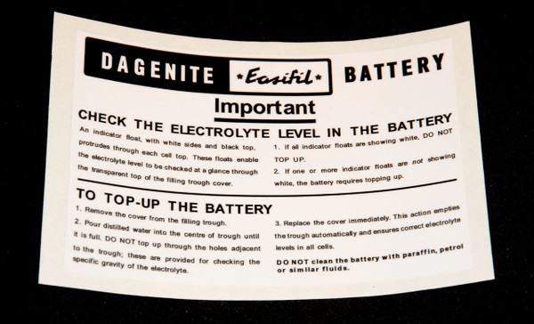  Dagenite Battery Box Sticker