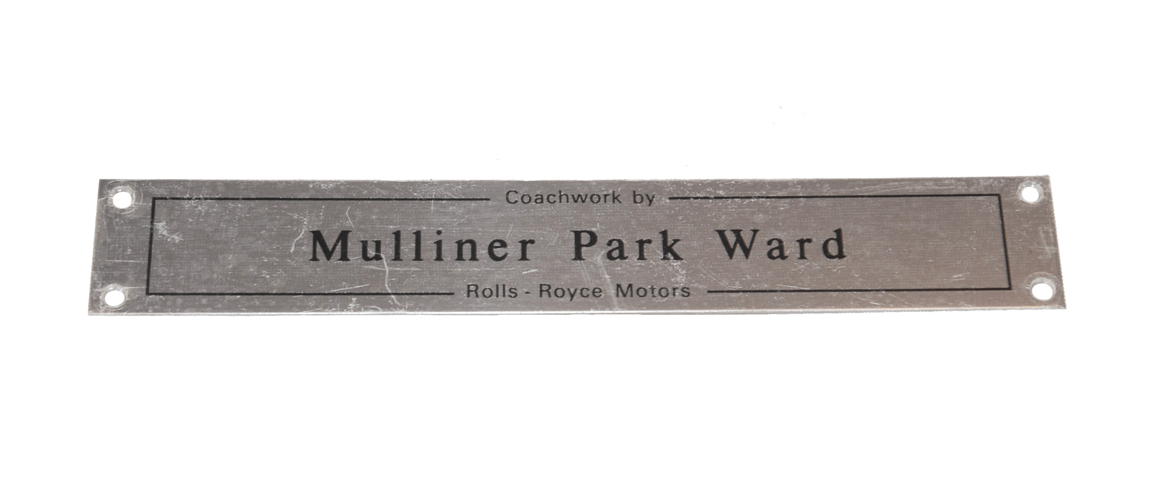 Mulliner Park Ward Name Plate (PW86868) Mulliner Park Ward Name Plate (PW86868)