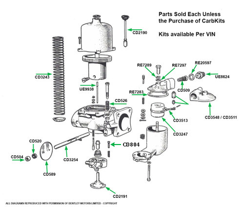 Stop Screw Carburetor Piston (CD804)