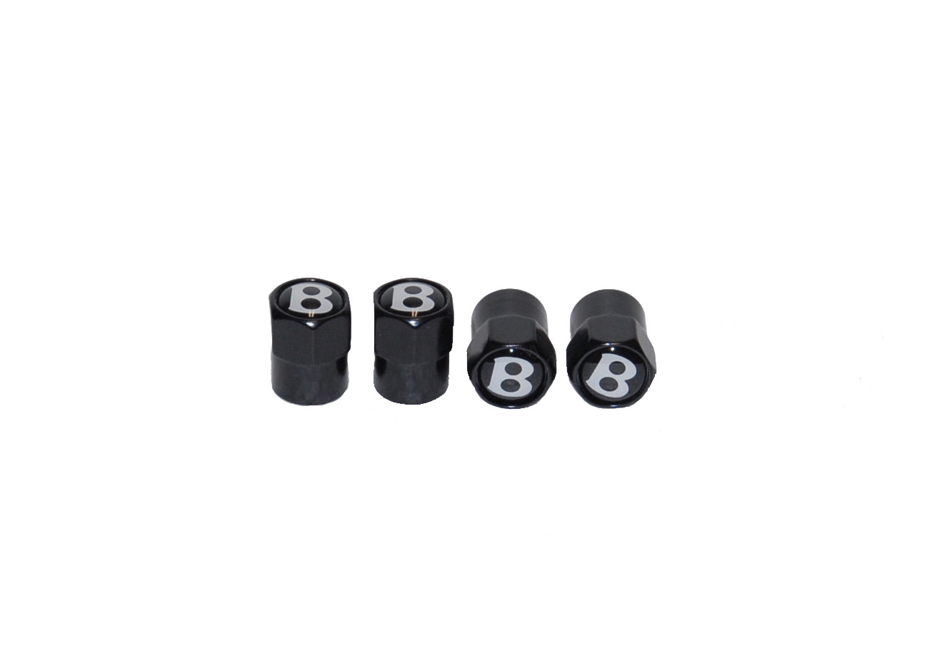 Bentley Black Tire Valve Stem Caps (VS-BB)