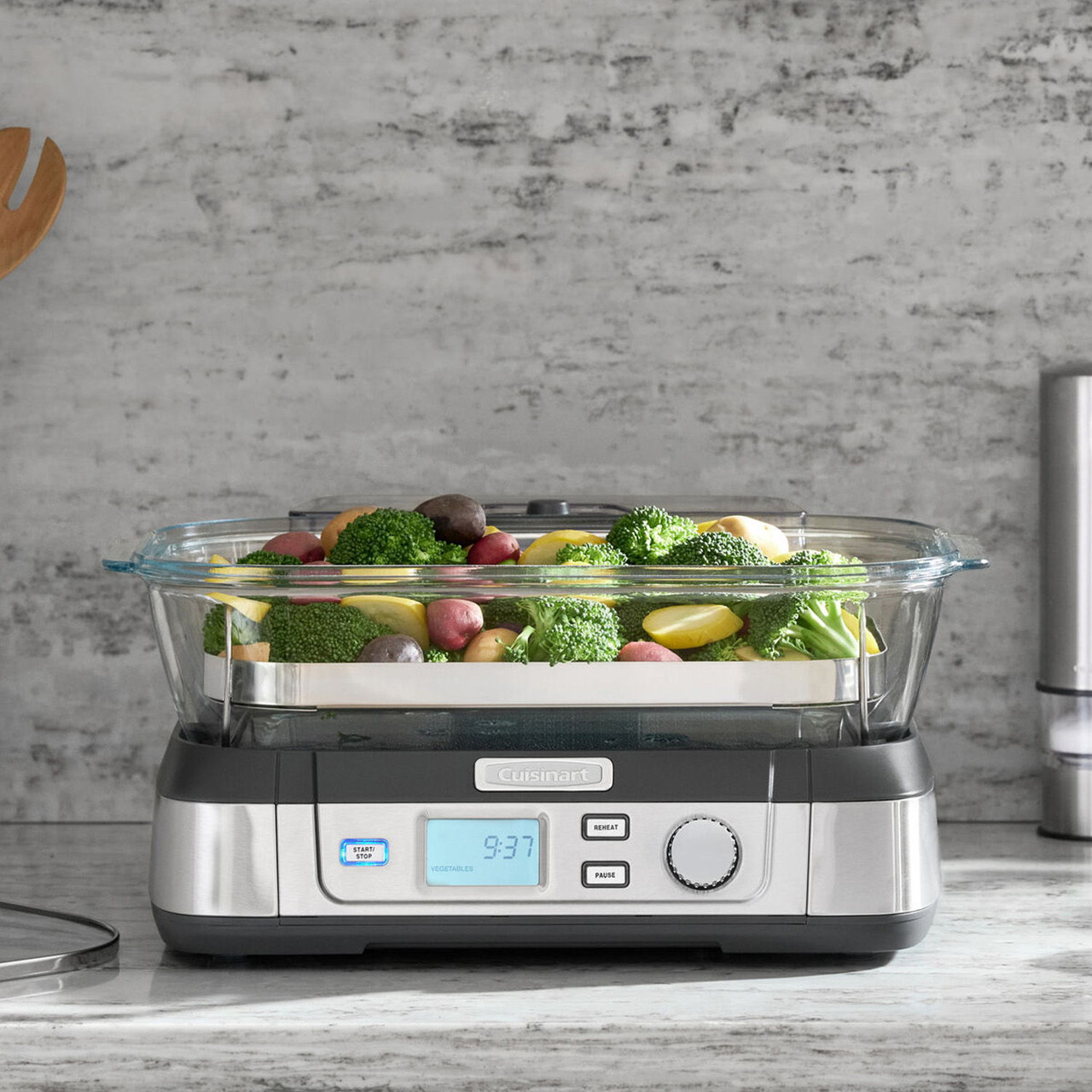 The Cuisinart - Cookfresh Digital Glass Steamer - Pearl Silver