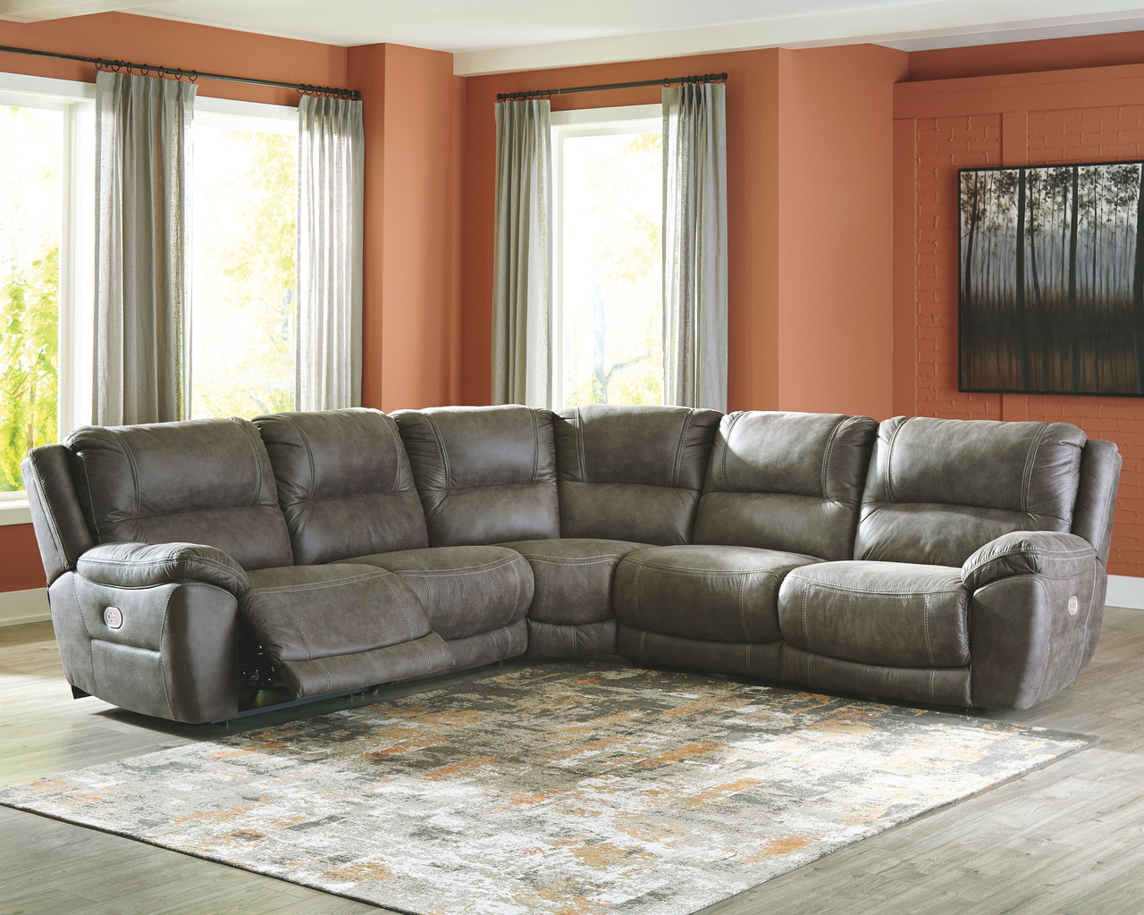 The Cranedall Quarry Zero Wall Recliners 5 Pc Sectional by Ashley