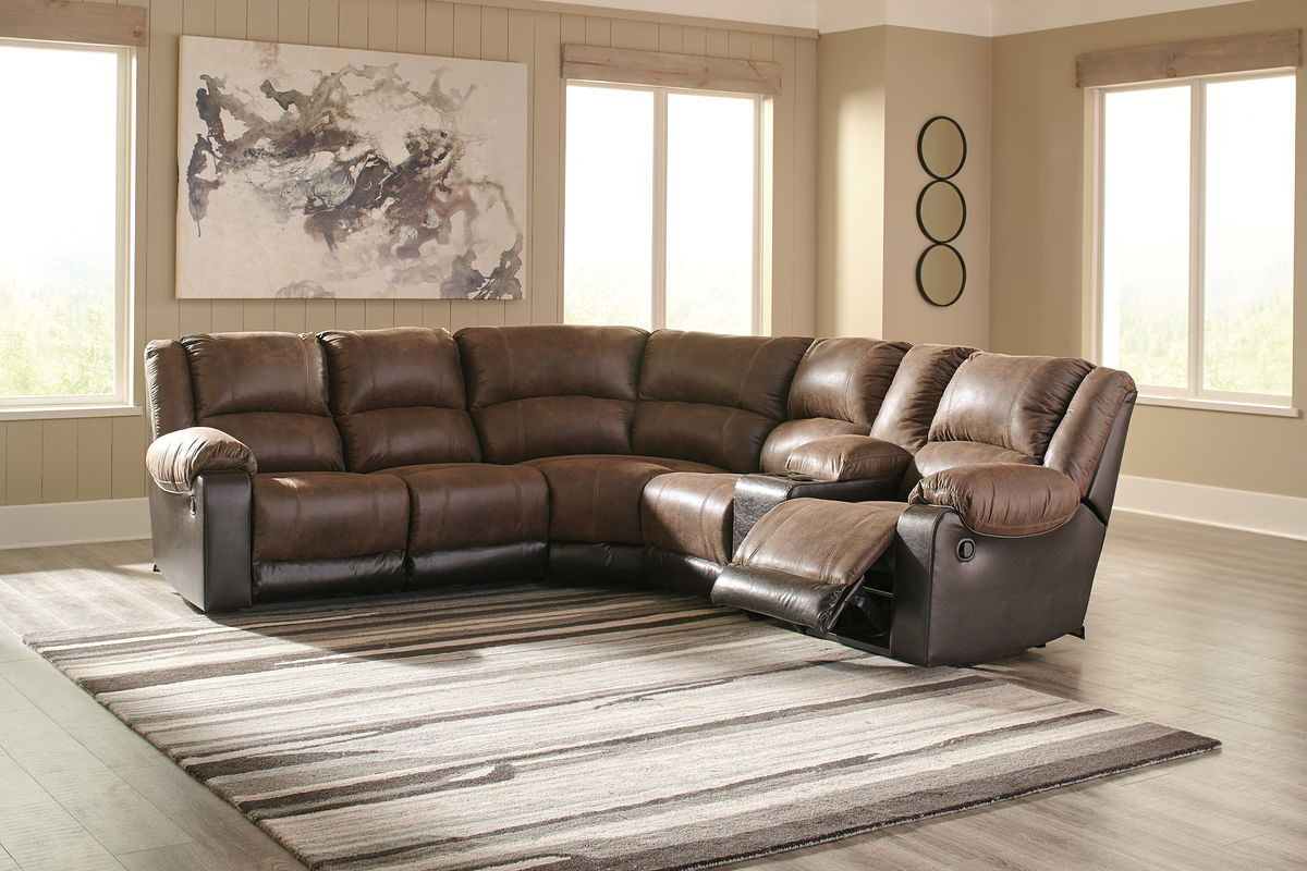 The Nantahala Coffee Zero Wall Recliners 6 Pc Sectional by Ashley