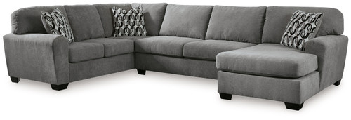 Birkdale Court - 3-Piece Sectional With Raf Corner Chaise - Gray
