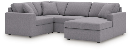 Modmax - 4-Piece Sectional With Raf Corner Chaise, With Laf Corner Chair - Granite