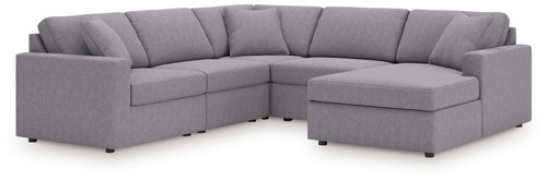 Modmax - 5-Piece Sectional With Raf Corner Chaise, With Laf Corner Chair - Granite