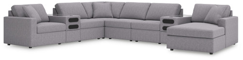 Modmax - 8-Piece Sectional With Audio System And Raf Corner Chaise - Granite