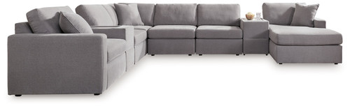 Modmax - 8-Piece Sectional With Raf Corner Chaise And 2 Storage Consoles - Granite