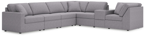 Modmax - 7-Piece Sectional With Storage Console And Laf Corner Chair - Granite