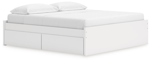 Onita - King Platform Bed With 2 Side Storage - White