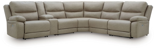 Narwhal Place - 6-Piece Power Reclining Sectional - Pebble