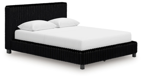 Zuraleus - Queen Upholstered Bed - Black