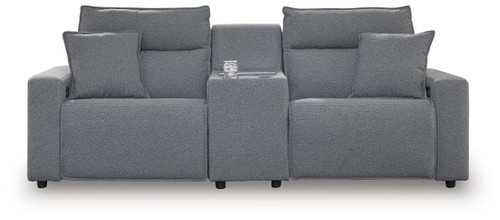 Modmax II - 3-Piece Power Reclining Sectional With Console - Salt And Pepper