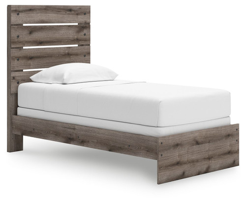 Graystorm - Twin Panel Bed - Brown Gray