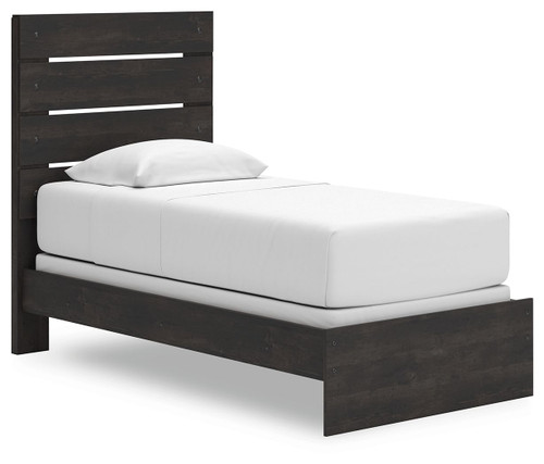 Hollivern - Twin Panel Bed - Dark Gray