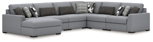 Bealton - 6-Piece Sectional With LAF Corner Chaise - Salt and Pepper