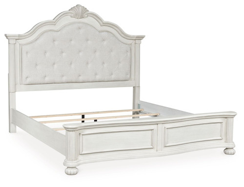 Montelaine - California King Upholstered Panel Bed - Antique White