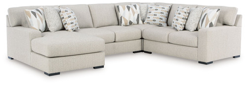 LaureLGrove - 4-Piece Sectional With LAF Corner Chaise - Pebble