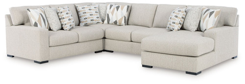 LaureLGrove - 4-Piece Sectional With RAF Corner Chaise - Pebble