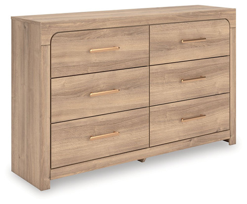 Kinlanni - Six Drawer Dresser - Tan